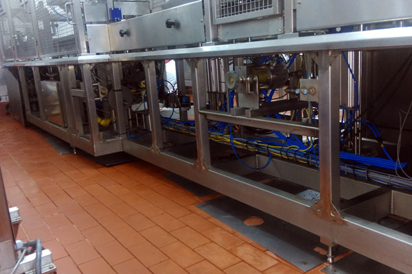Automated packaging machine being refurbished
